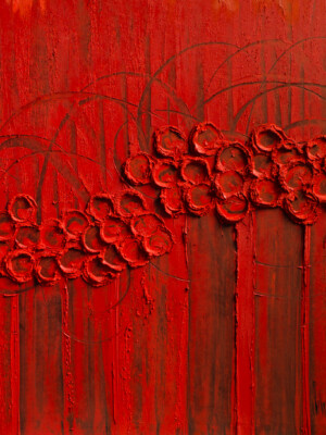 JP6519 - 47×47 inches - 120×120 cm monochrome - Tout vibre comme la nuit