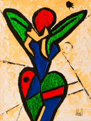 JP6730 - 39x32 inches peinture art moderne et abstrait