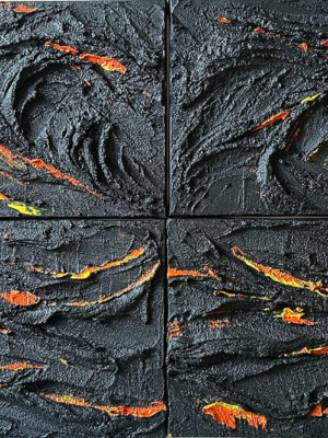 JP6981.6988-9 - 9x12x12 inches - 30x30 cm peinture art moderne et abstrait