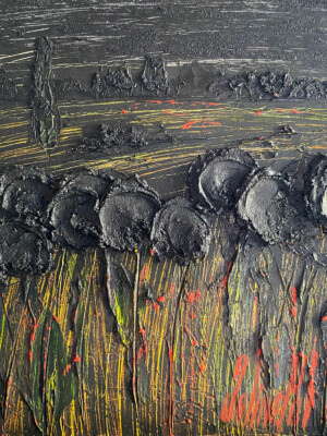 JP6024 - 12x12 inches - 30x30 cm peinture - Figuratif - contemporain JalinePol, Artiste peintre à Lyon -