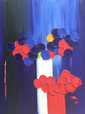 JP6336 - 100x100 cm - 40x40 inches peinture - Figuratif - contemporain JalinePol, Artiste peintre à Lyon -