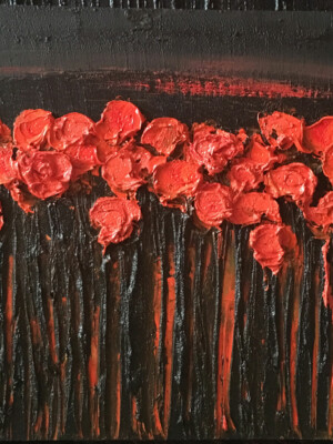 JP6841 - 8x8 inches - 20x20 cm peinture Coucher de soleil - Figuratif - contemporain JalinePol, Artiste peintre à Lyon -