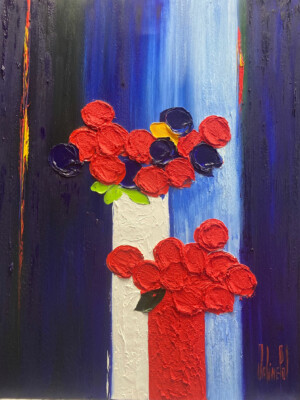 JP6884 - 36x29 inches - 92x73 cm peinture Figuratif - contemporain JalinePol, Artiste peintre à Lyon -