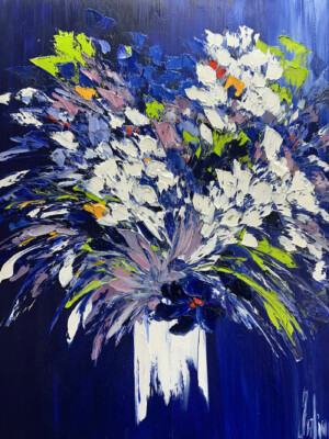 JP7006 39x32inches 100x81cm peinture - Figuratif - contemporain JalinePol, Artiste peintre à Lyon -