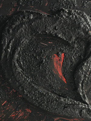 JP6202 - 8x8 inches peinture monochrome JalinePol, Artiste peintre à Lyon - Un coeur pour toujours