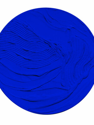 JP6831 - Diamètre -24 inches - 60 cm peinture monochrome JalinePol, Artiste peintre à Lyon - Évasion lunaire