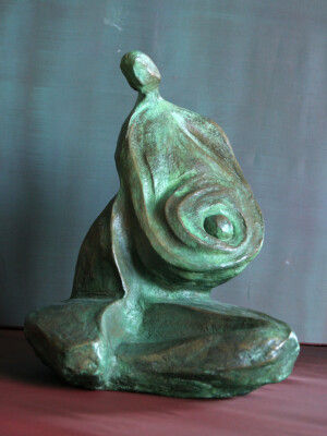 sculpture DEMETER, bronze patiné